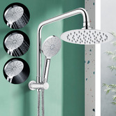 Expert Homewares Colby Stainless Steel Short Twin Shower