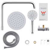 Expert Homewares Colby Stainless Steel Short Twin Shower