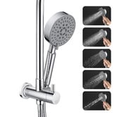 Expert Homewares Euro 200mm 4 Function Short Twin Shower