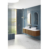 Expert Homewares Euro 200mm Matte Black Swivel Shower Arm &amp; Head