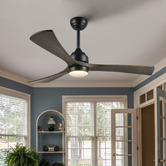 Expert Homewares 132cm DC Ceiling Fan with Tri-Colour LED Light