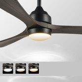 Expert Homewares 132cm DC Ceiling Fan with Tri-Colour LED Light