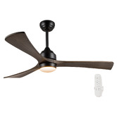 Expert Homewares 132cm DC Ceiling Fan with Tri-Colour LED Light