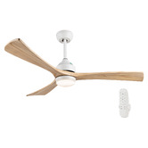 Expert Homewares 132cm DC Ceiling Fan with Tri-Colour LED Light