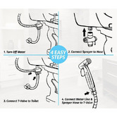 Expert Homewares Toilet Bidet Spray Kit with Diverter