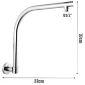 Expert Homewares Euro 370mm Round Swivel Shower Arm