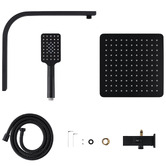 Expert Homewares Andon 250mm Gooseneck Short Twin Shower