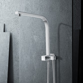 Expert Homewares Nero Chrome Flat Short Twin Rail Body