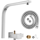 Expert Homewares Nero Chrome Flat Short Twin Rail Body
