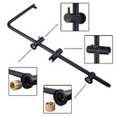 Expert Homewares Jagael Matte Black Twin Rail Shower Body