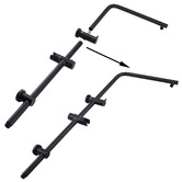 Expert Homewares Jagael Matte Black Twin Rail Shower Body