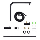 Expert Homewares Jagael Matte Black Twin Rail Shower Body