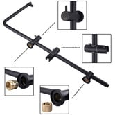 Expert Homewares Solander Matte Black Twin Shower