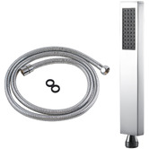 Expert Homewares Square Stainless Steel Hand-held Shower Head &amp; Hose