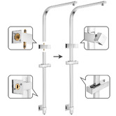 Expert Homewares Square Gooseneck Twin Rail Shower Body