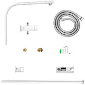 Expert Homewares Square Gooseneck Twin Rail Shower Body