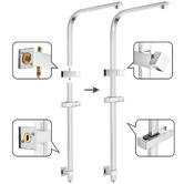 Expert Homewares Andon 300mm Square Gooseneck Twin Shower