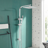 Expert Homewares Ace 250MM Twin Shower with Slim Brass Hand Shower