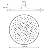 Expert Homewares Ottimo 250mm Chrome Round Shower Head