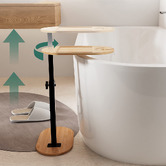 Expert Homewares Lisbon Bamboo &amp; Steel Side Table