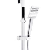 Expert Homewares Finn Square Thin Waterfall Twin Rail Shower
