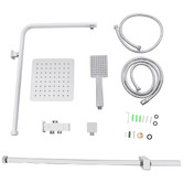 Expert Homewares Finn Square Thin Waterfall Twin Rail Shower