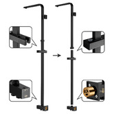 Expert Homewares Square Matte Black Universal Twin Rail Shower body