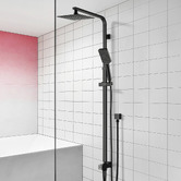 Expert Homewares Nero 200mm Twin Rail Shower