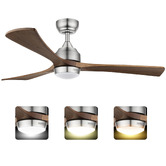 Expert Homewares 132cm DC Ceiling Fan with Tri-Colour LED Light