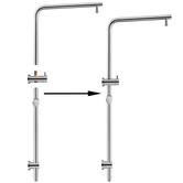 Expert Homewares Chrome Round Rail Shower
