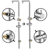 Expert Homewares Chrome Round Rail Shower