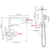 Expert Homewares Finn Short Twin Shower