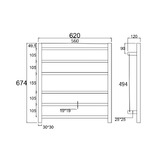 Expert Homewares Ottimo Electric Heated Towel Warmer Rail