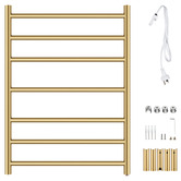 Expert Homewares Solander 600 x 800mm Stainless Steel 7 Bar Heated Towel Rail