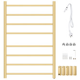 Expert Homewares Ottimo Square 620 x 912mm Brushed Yellow Gold Heated Towel Rail