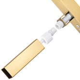 Expert Homewares Ottimo Square 620 x 912mm Brushed Yellow Gold Heated Towel Rail