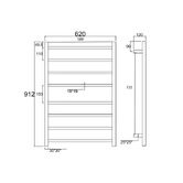 Expert Homewares Ottimo Square 620 x 912mm Heated Towel Rail