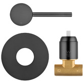 Expert Homewares Round Matte Black Shower Bathroom Basics Package