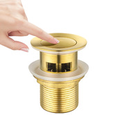 Expert Homewares 32mm Solid Brass Basin Pop-Up Waste with Overflow