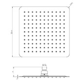 Expert Homewares Keith 250mm Square Shower Head