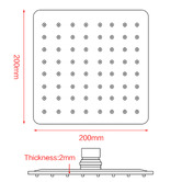 Expert Homewares Andon 200mm Matte Black Square Shower Head