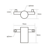 Expert Homewares Maya Stainless Steel Robe Hook