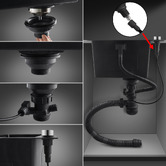 Expert Homewares Azelea 680mm Single Stainless Steel Kitchen Sink &amp; Accessories Package