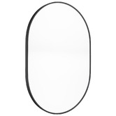 Expert Homewares Black Superia Oval Stainless Steel Wall Mirror
