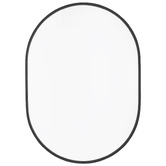 Expert Homewares Black Superia Oval Stainless Steel Wall Mirror
