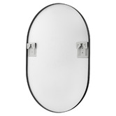 Expert Homewares Black Superia Oval Stainless Steel Wall Mirror