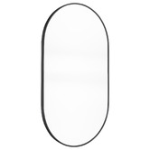Expert Homewares Black Superia Oval Stainless Steel Wall Mirror