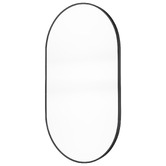 Expert Homewares Black Superia Oval Stainless Steel Wall Mirror