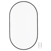 Expert Homewares Black Superia Oval Stainless Steel Wall Mirror