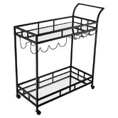 Expert Homewares Caledon 2 Tier Steel Bar Cart